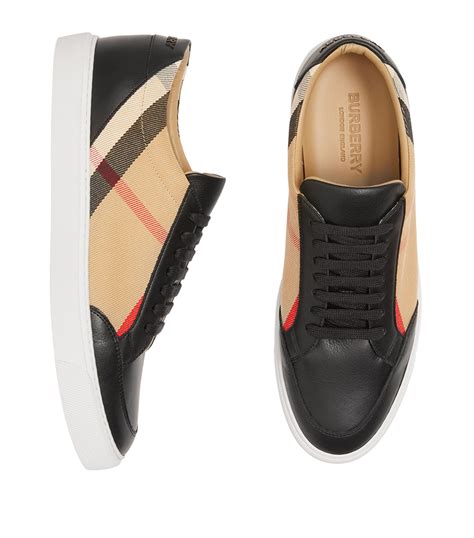 burberry leather and house check sneakers price|House Check and Leather Sneakers .